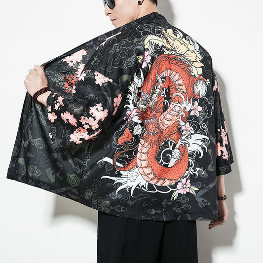 Chinese Fenglong Tuxiangyun Kimono Cardigan